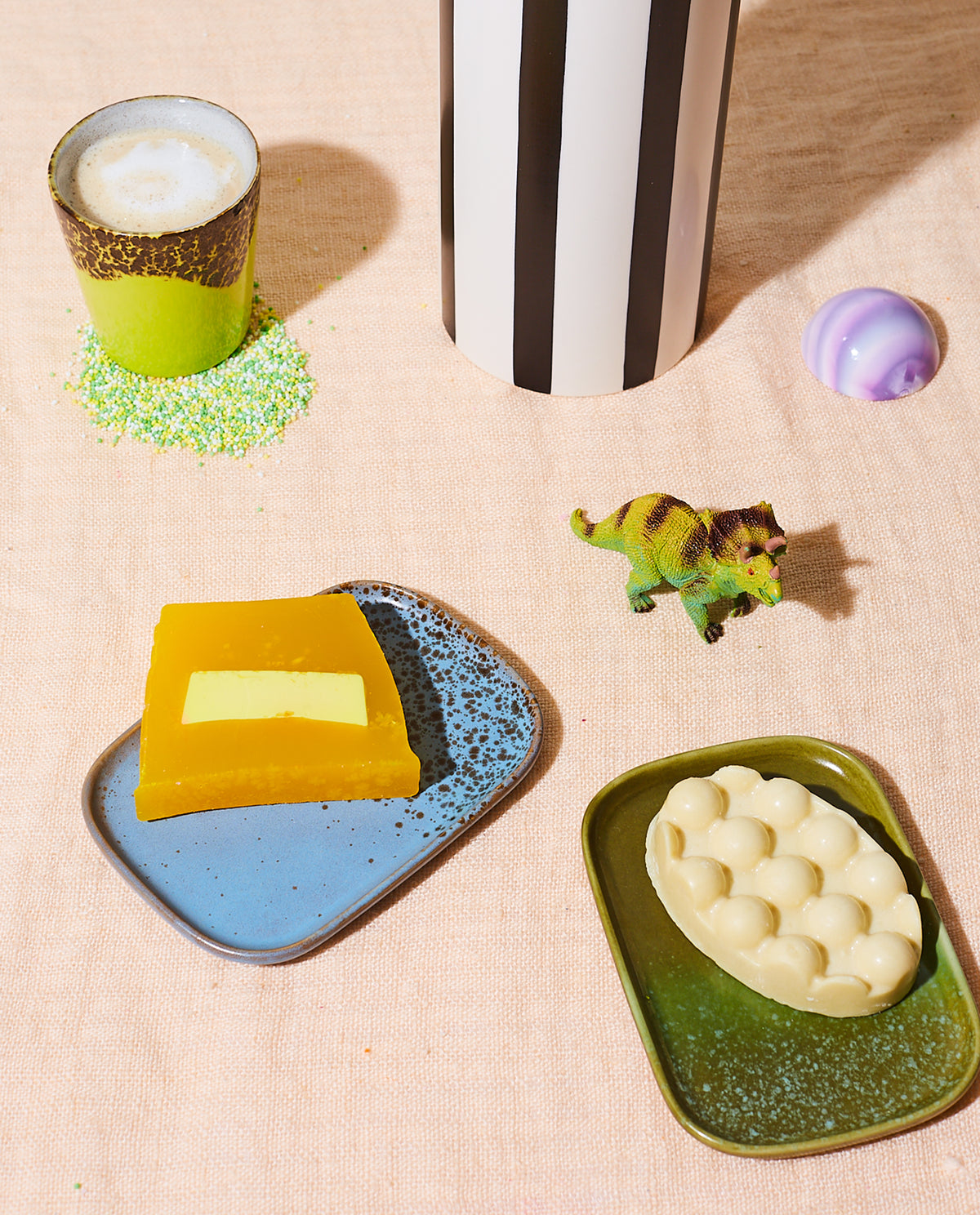 70's ceramics small trays - atlas (set of 2)