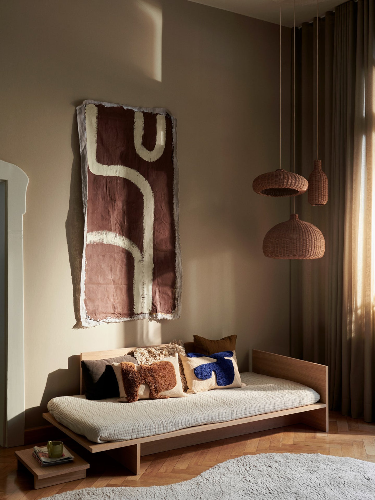 Braided Lampshade - Belly - Natural
