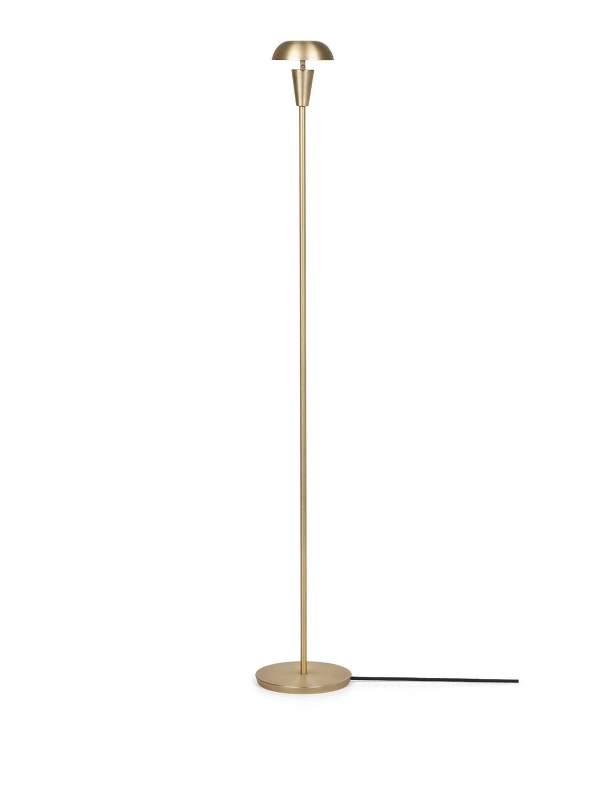 Gold floor lamp on a white background