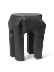 Black abstract stool on a white background