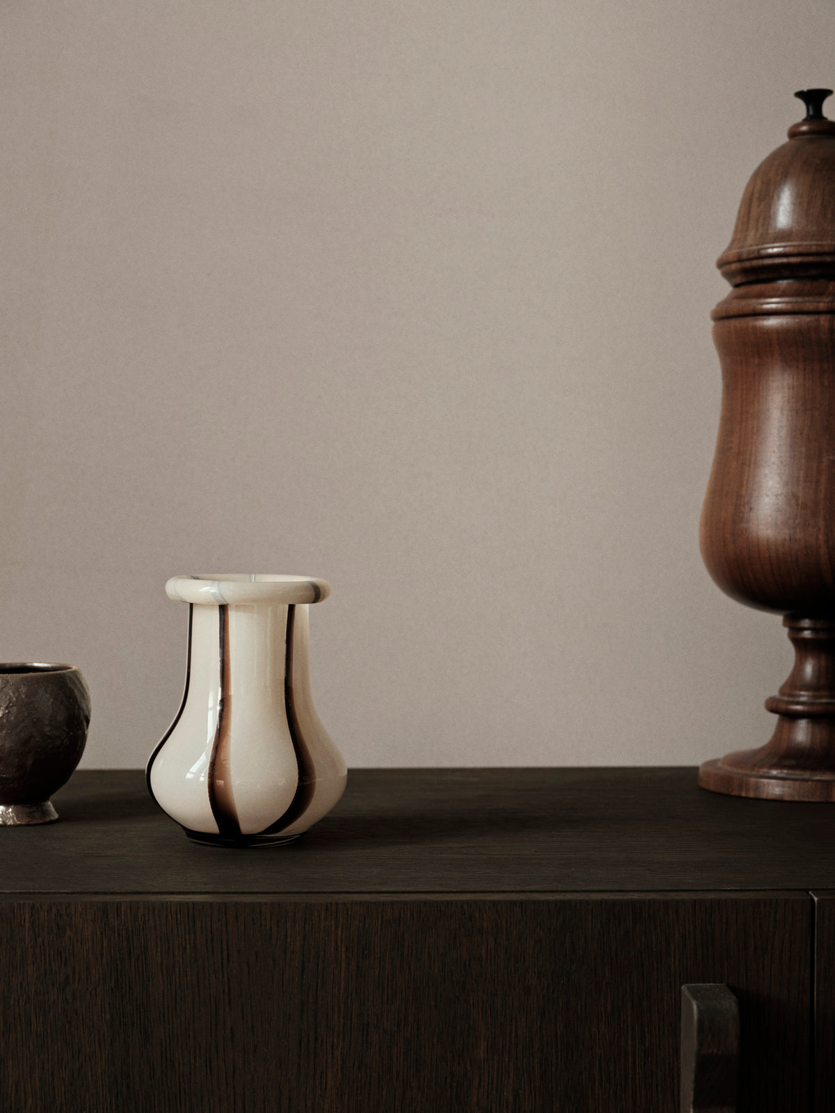 Riban Vase - H15 - Cream