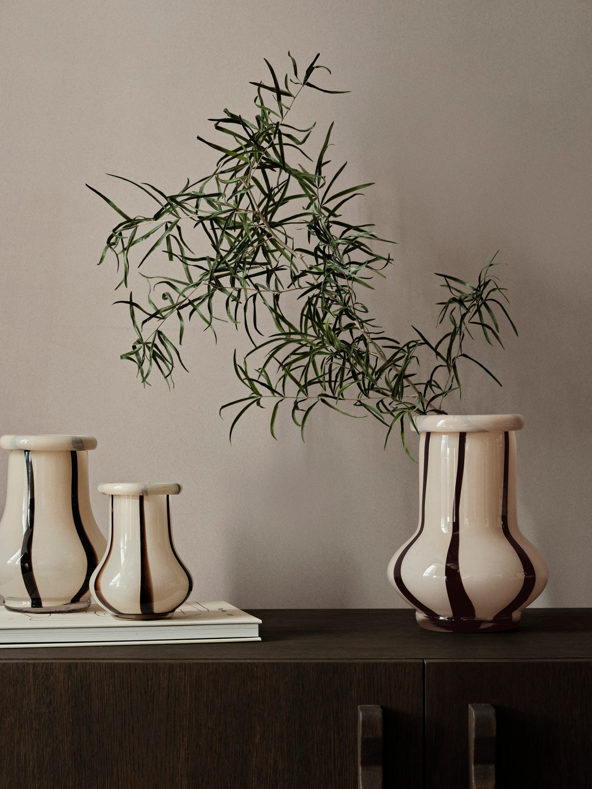 Riban Vase - H15 - Cream