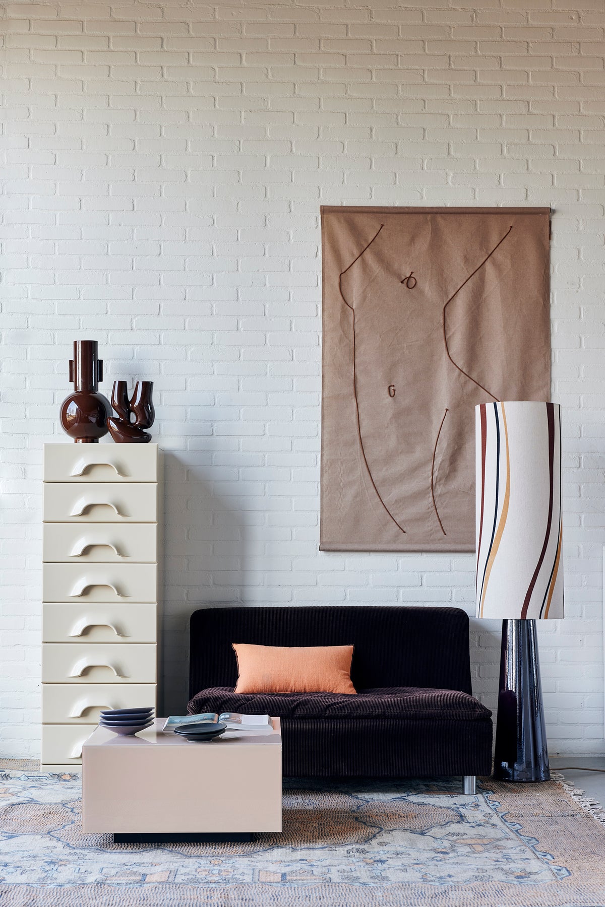 Cone floor lamp base XL brown