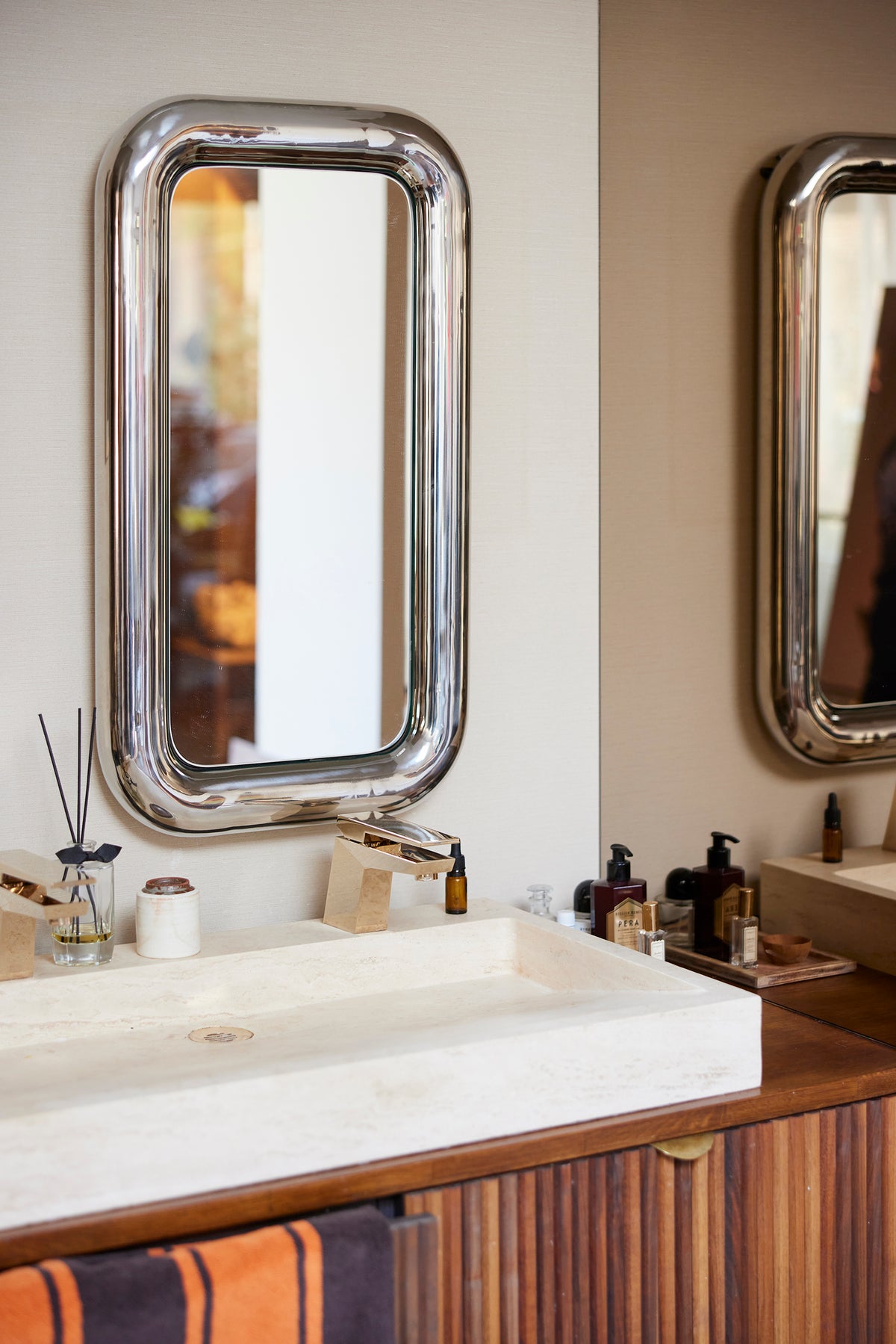 Chubby chrome mirror