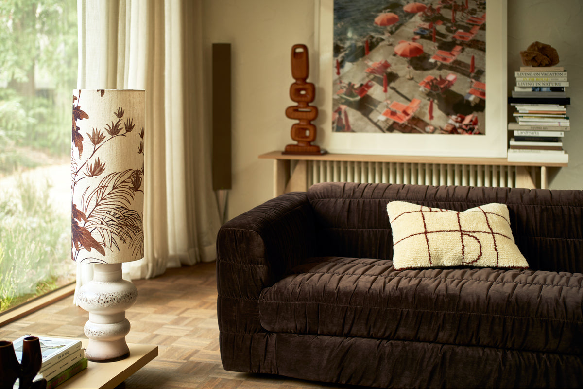 Cylinder lamp shade floral (28,5x28,5cm)
