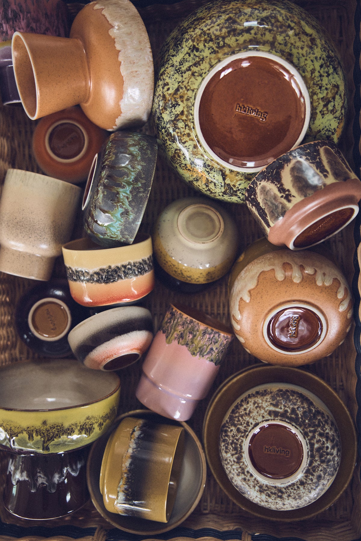 70s ceramics: small scented candle Tulum