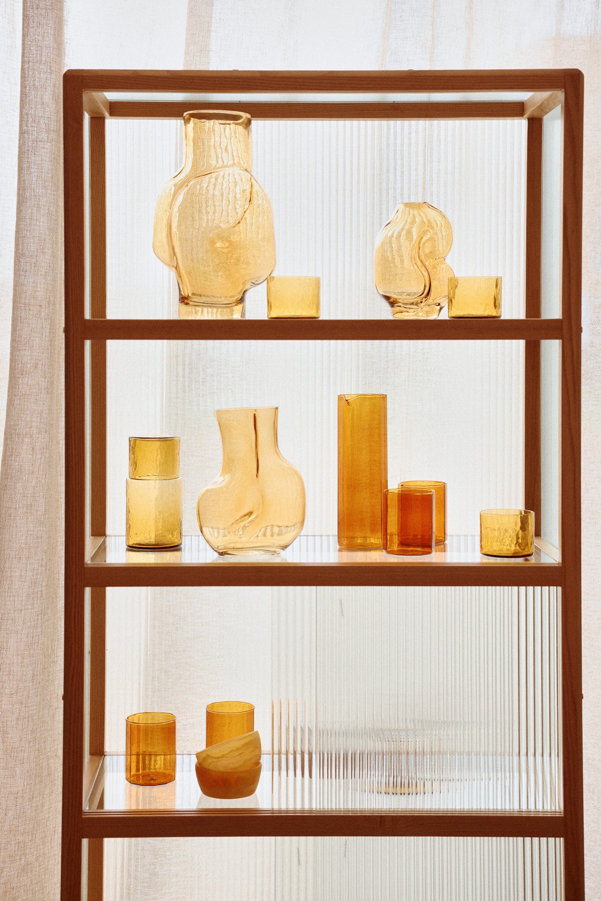 Gleam glass vase, amber