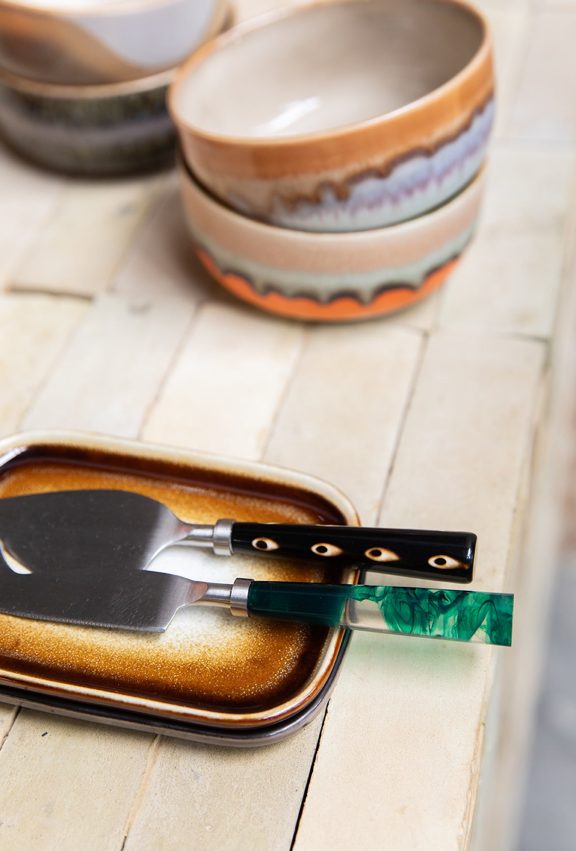 70s ceramics: small trays, mojave (set of 2)