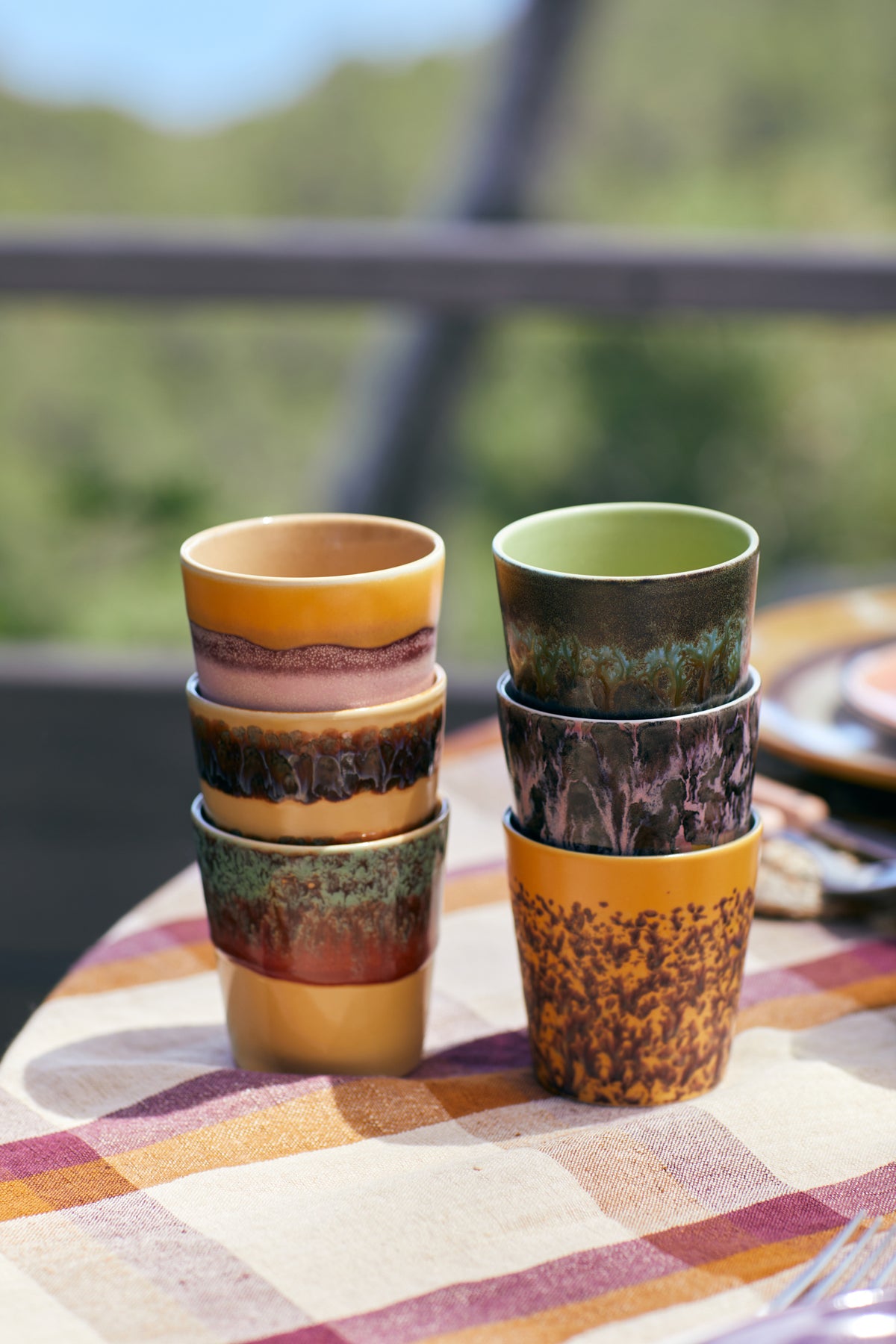 70s ceramics: coffee mugs valley (set of 6)