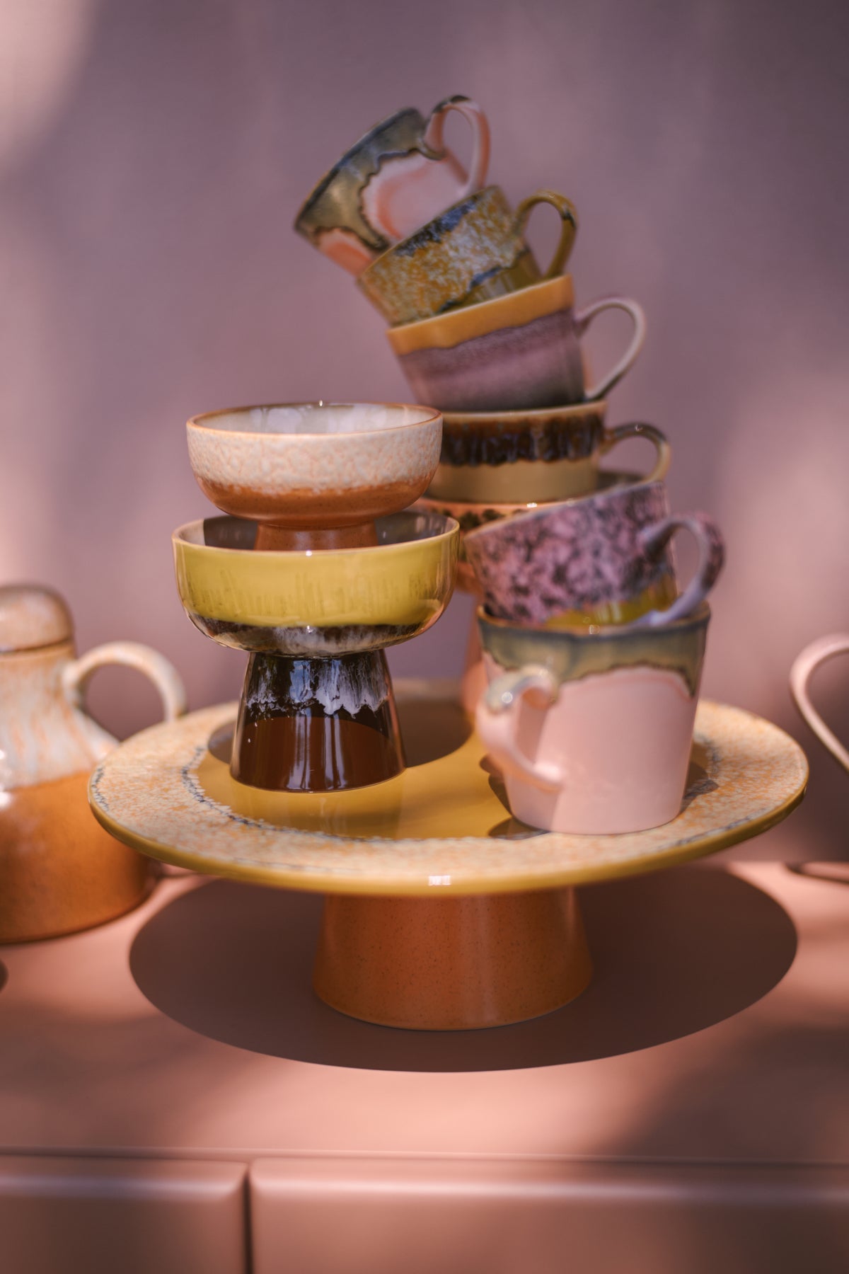 70s ceramics: tapas bowl on base L creek