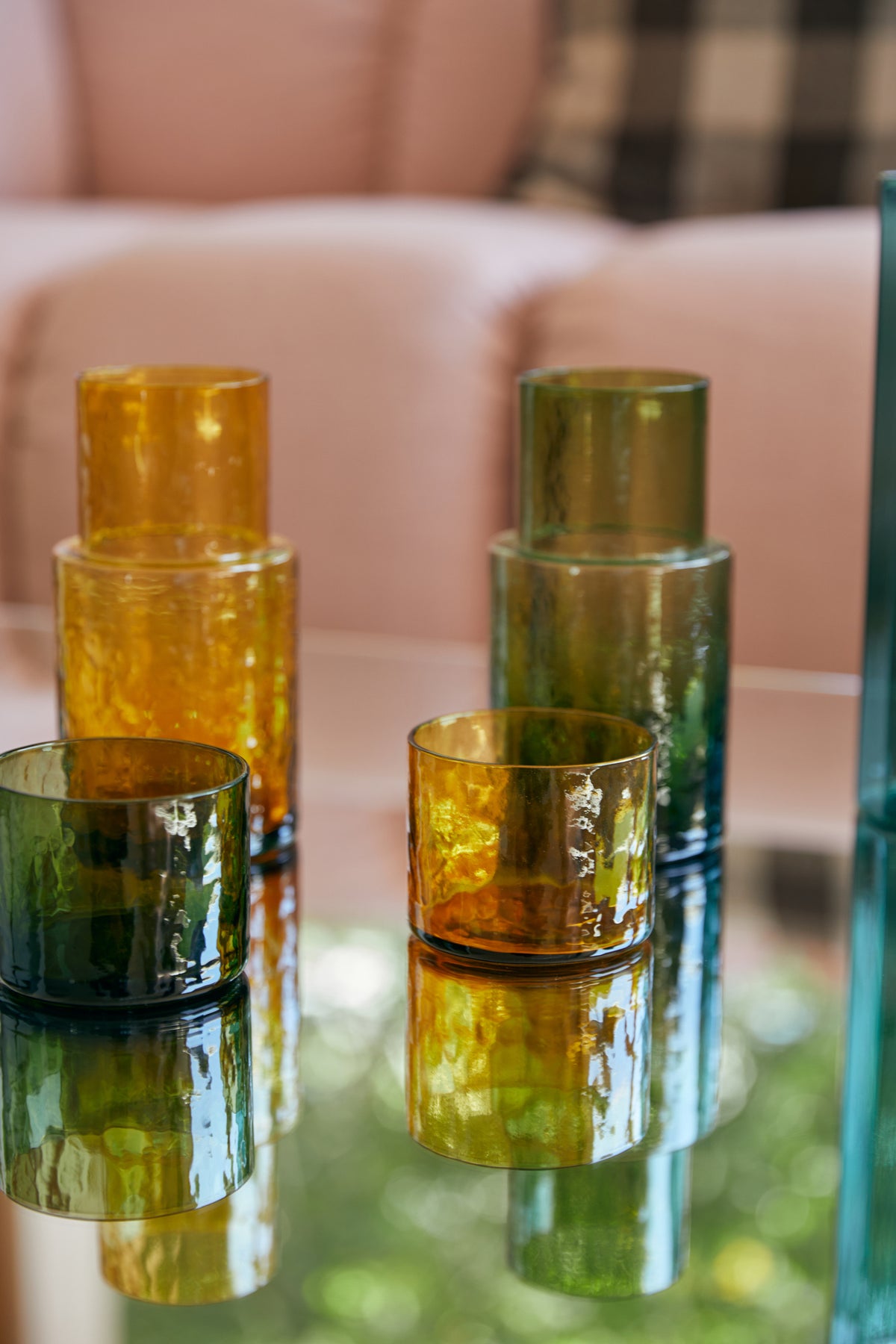 Tube glass olive