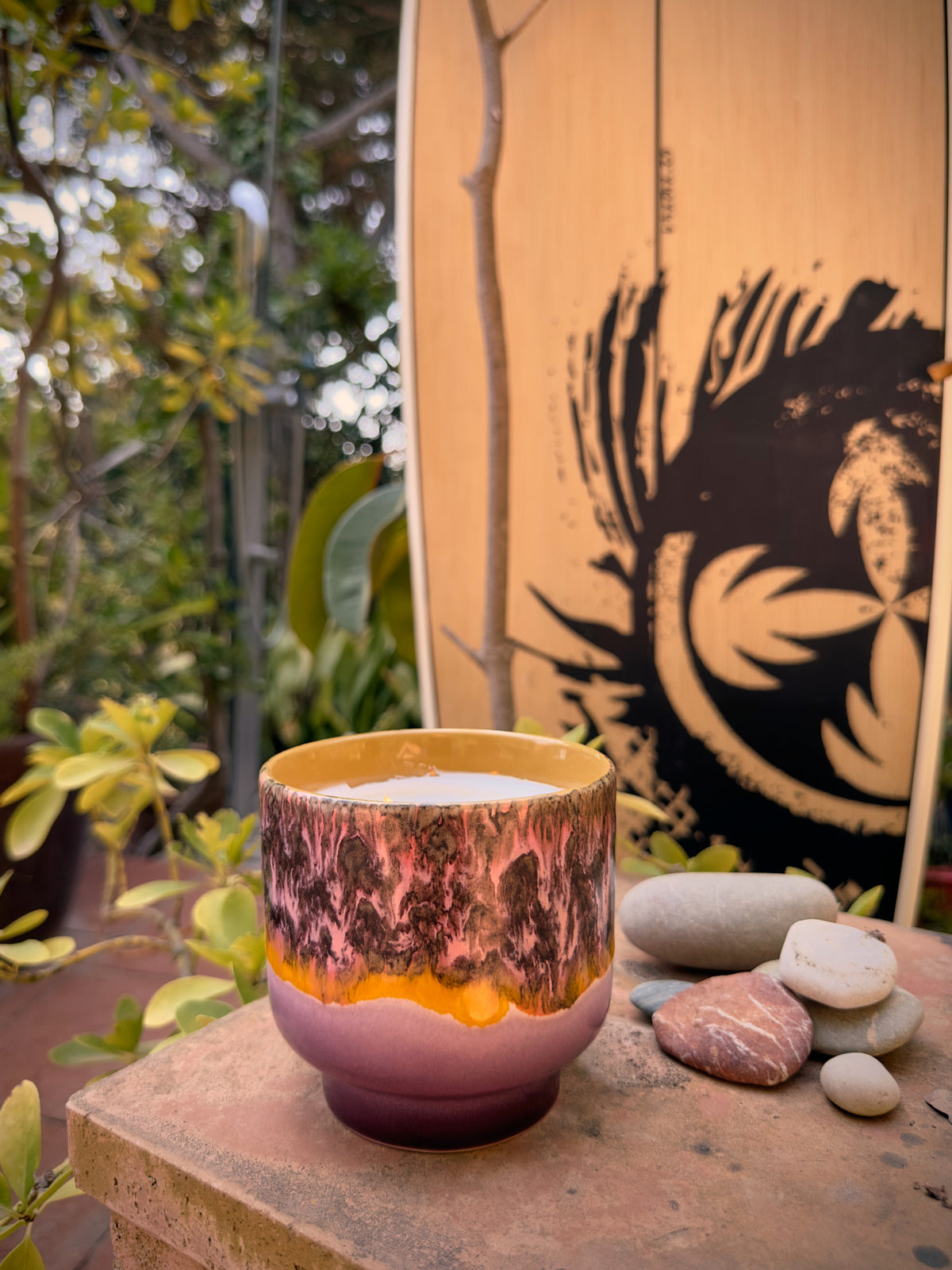 70s ceramics: scented candle Cape Town