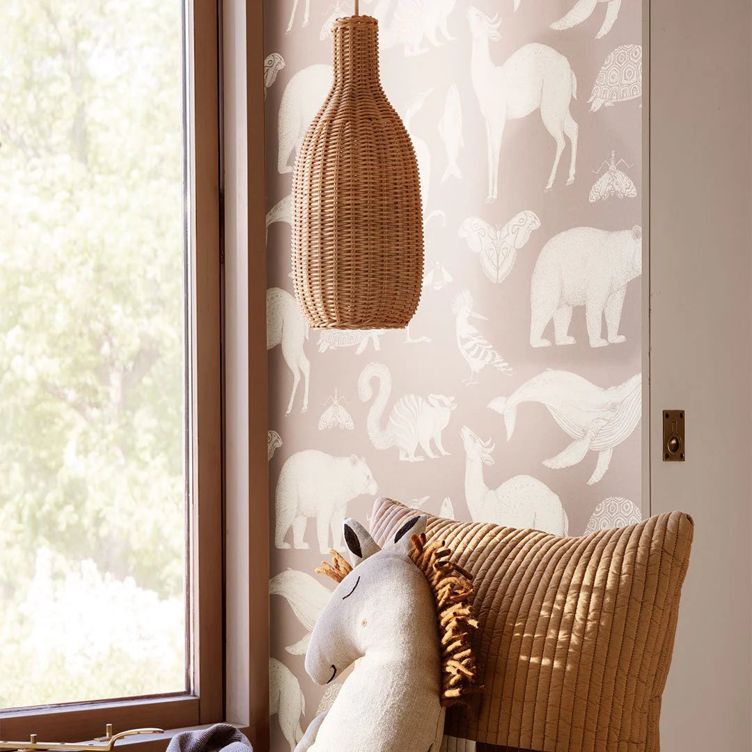 Braided Lampshade - Bottle - Natural