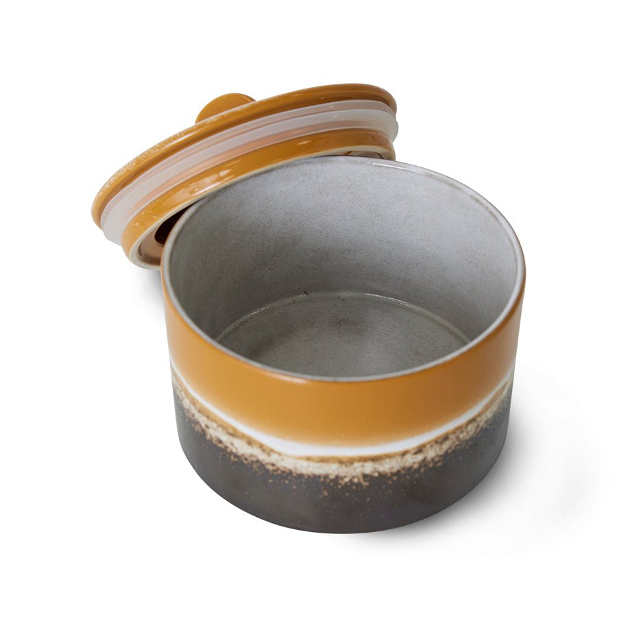70s ceramics cookie jar - fire