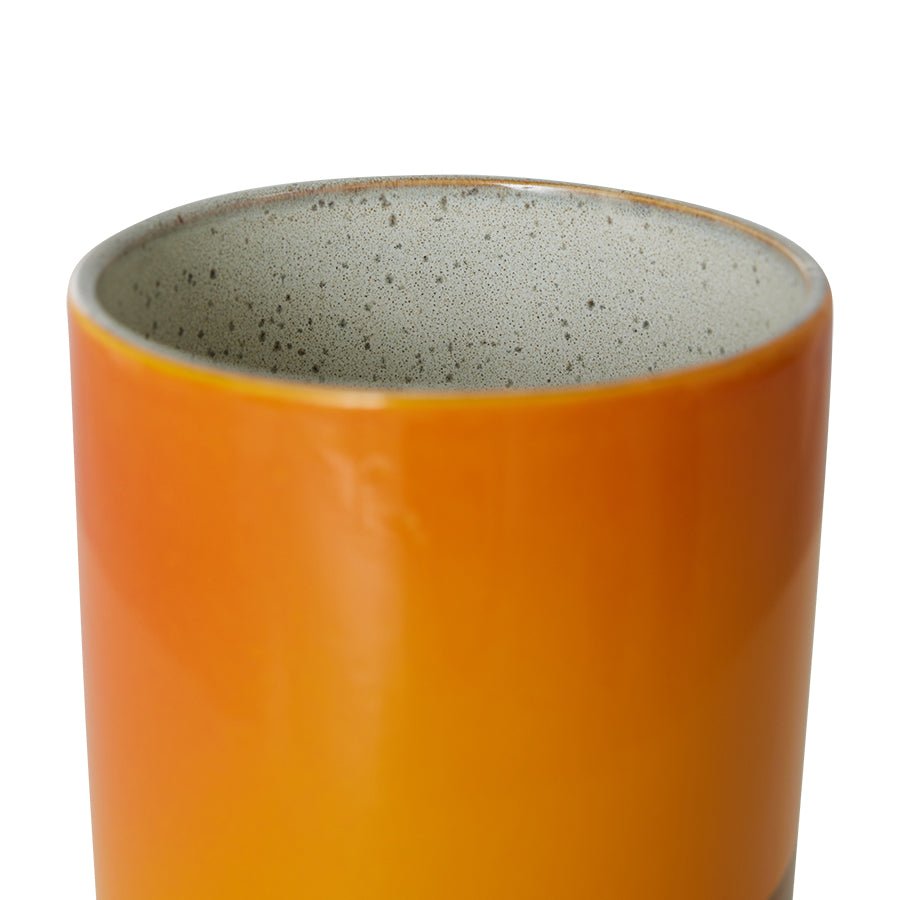 70s ceramics storage jar - sunshine