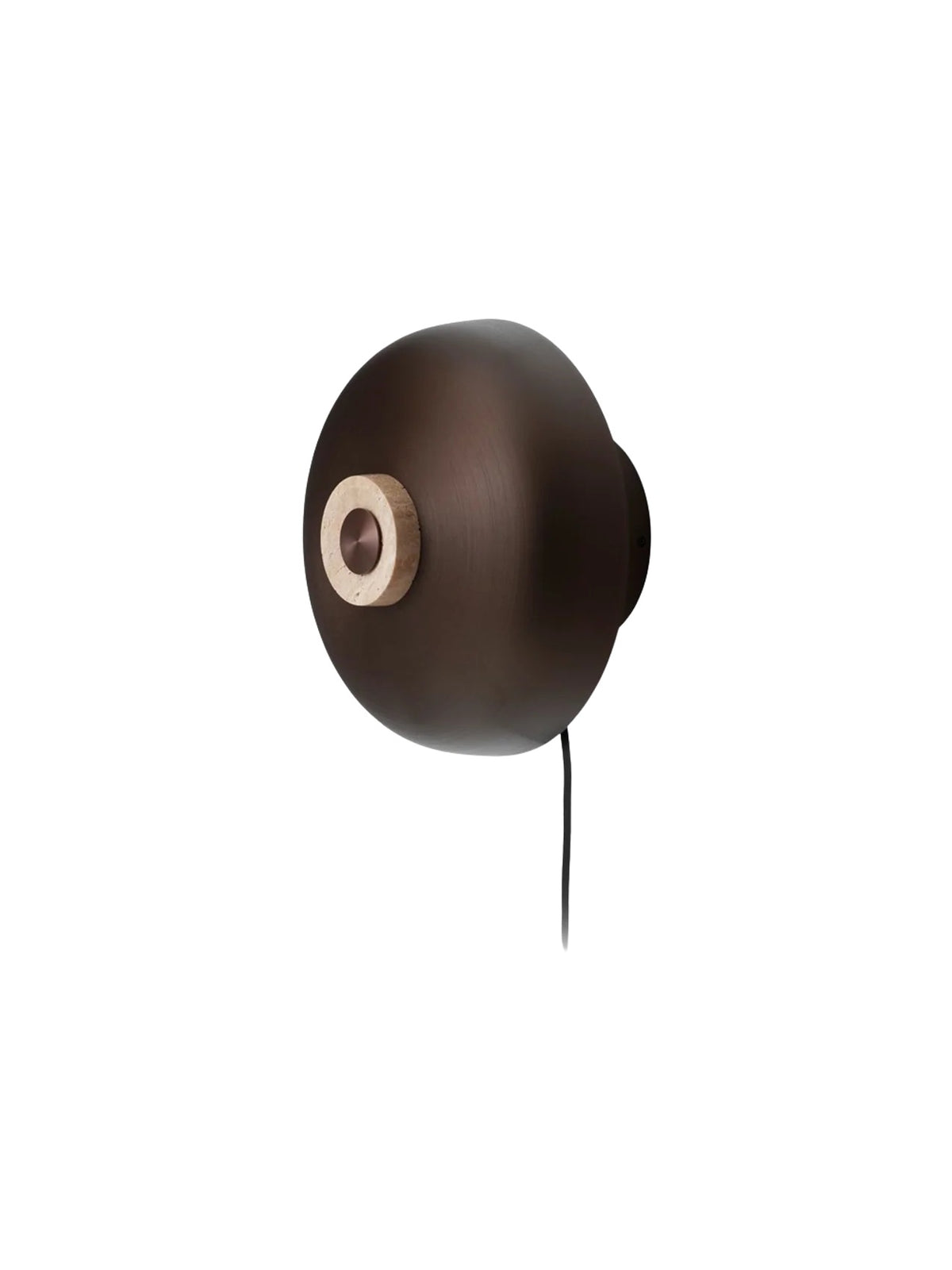 Reverse WL, Hardwired, EU, Trav./Bronzed Reverse Wall Lamp, Hardwired, Sand Travertine, Bronzed Aluminium