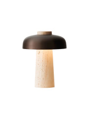 Reverse Portable, Travertine Reverse Table Lamp
