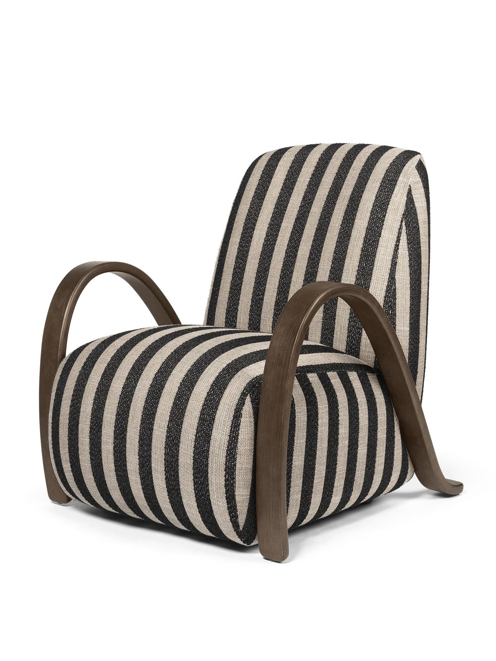 Buur Lounge Chair Louisiana - Dark Stained/Sand Bl