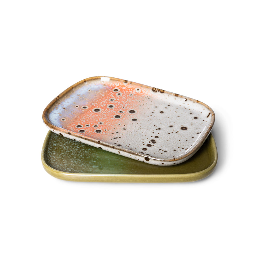 70's ceramics small trays - atlas (set of 2)