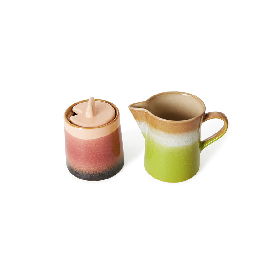 70s ceramics: milk jug & sugar pot - foreland
