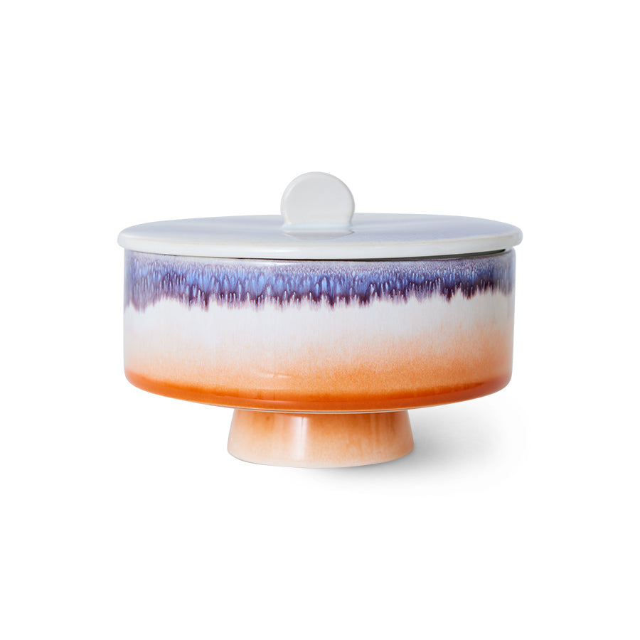 70s ceramics bonbon bowl - mauve
