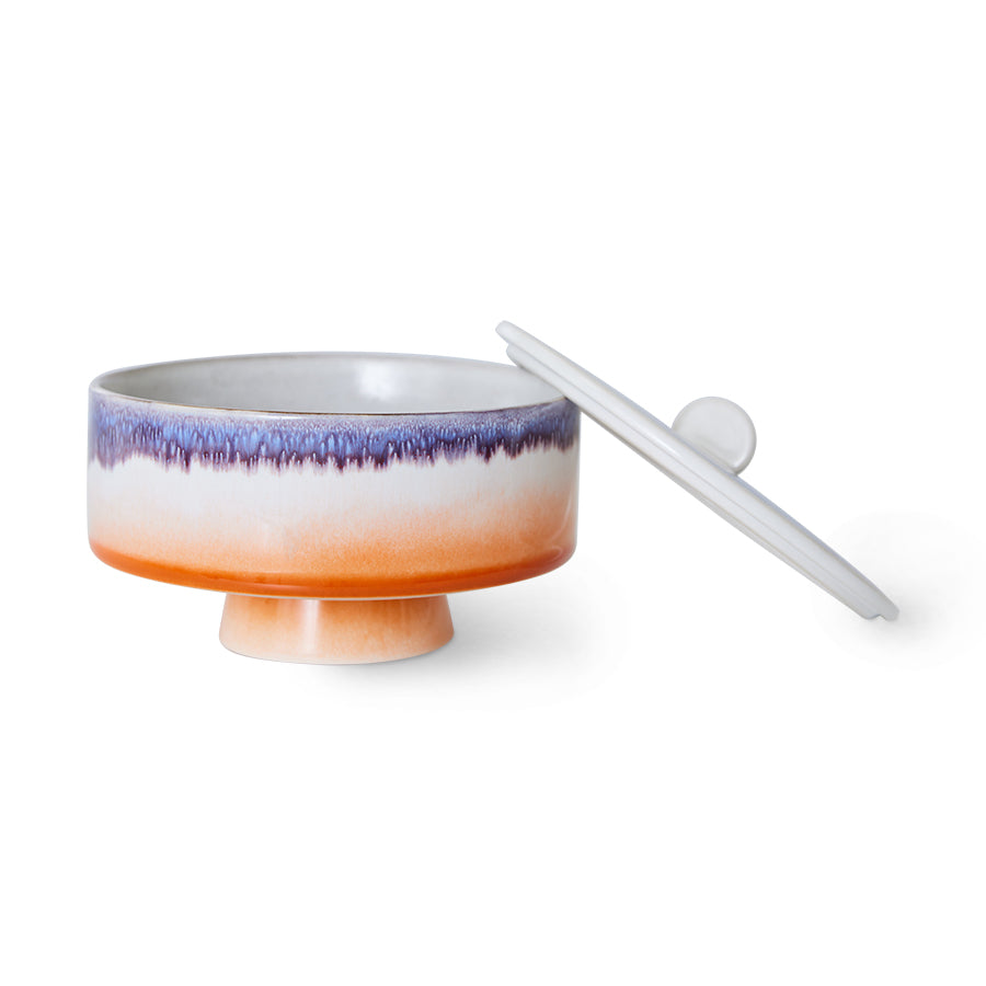 70s ceramics bonbon bowl - mauve