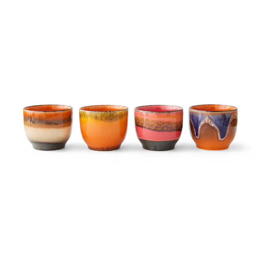 70s ceramics: café cups java (set of 4)