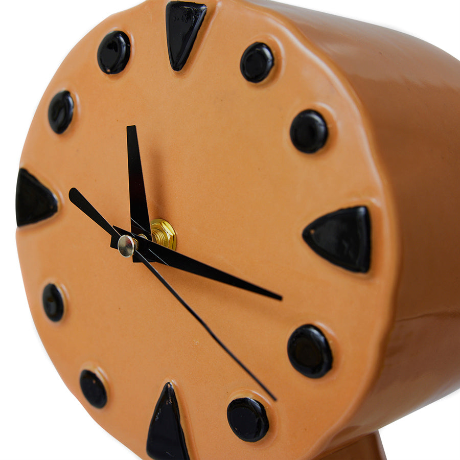 Retro ceramic clock peach