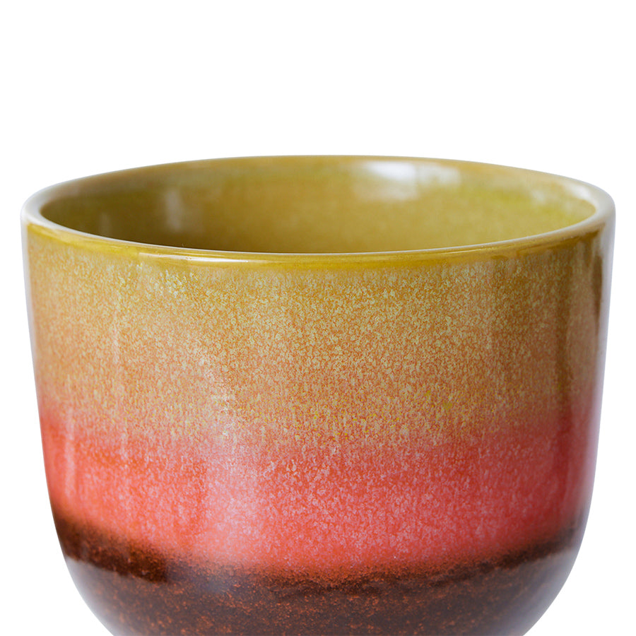 Retro flower pot lime green