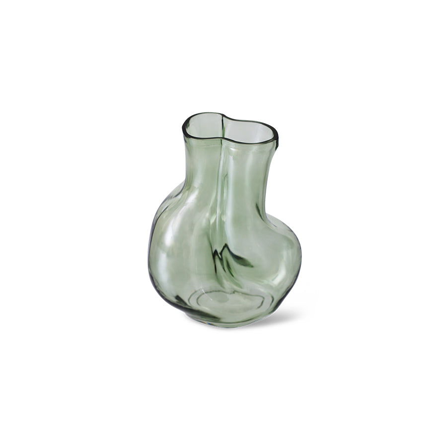 Gleam glass vase, olive