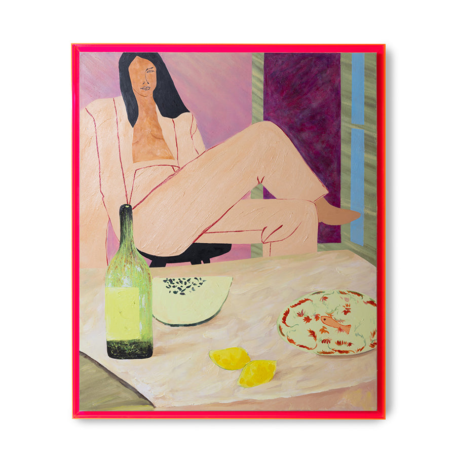 Framed artwork Get your groove on acrylic pink frame