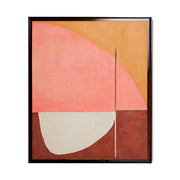 Abstract art piece with geometric shapes on a white background