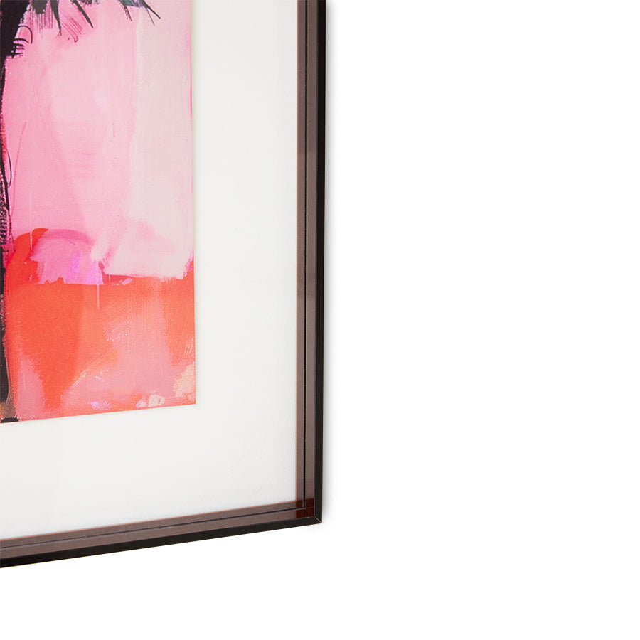 Acrylic frame brown palms (40x50cm)