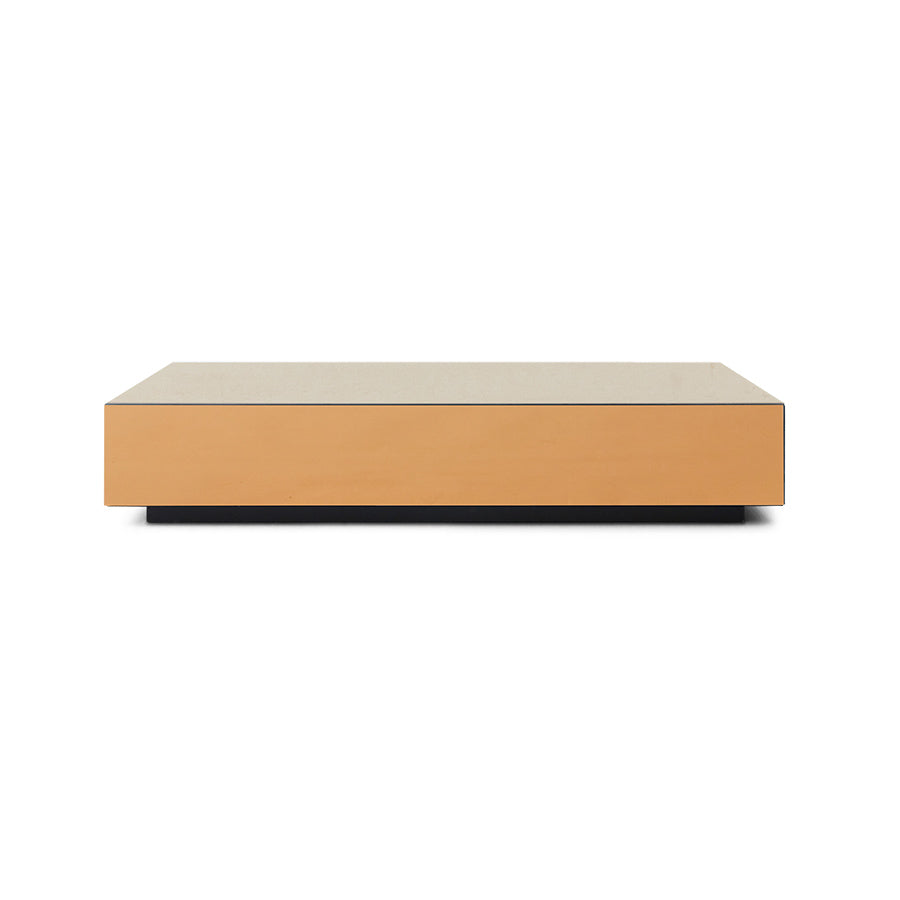 Mirror block coffee table smokey brown (80x55cm)
