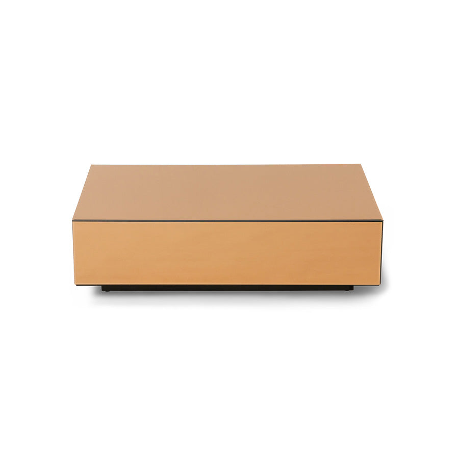 Mirror block coffee table smokey brown (90x90cm)