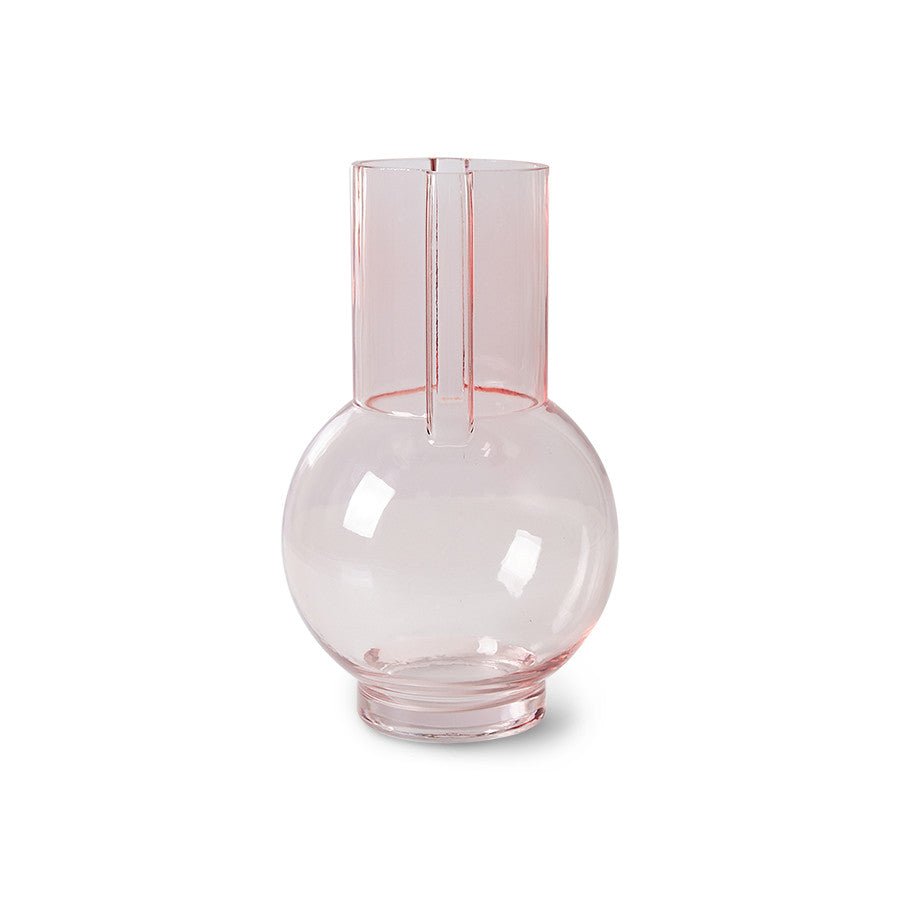 Glass vase sundae pink