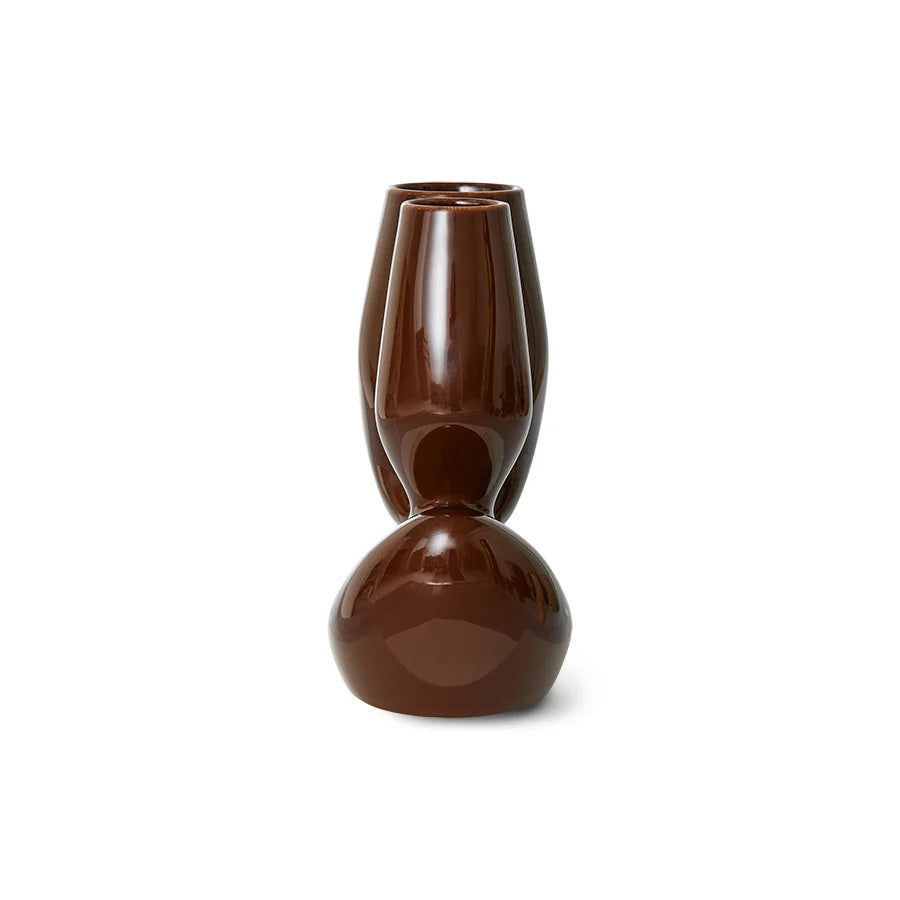 Ceramic vase organic espresso L