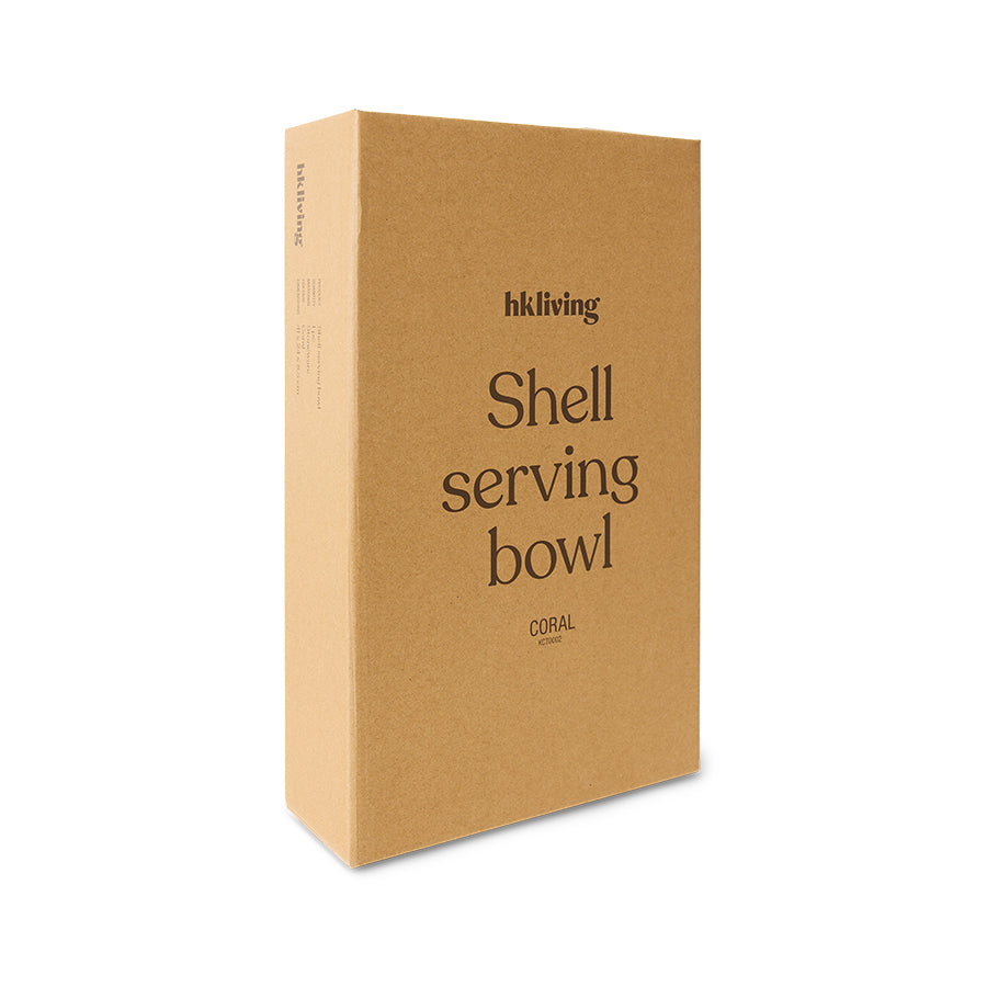 Shell serving bowl coral