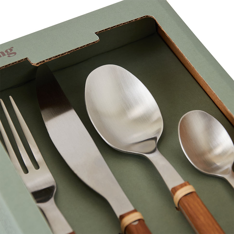 70s cutlery (set of 6) - wood