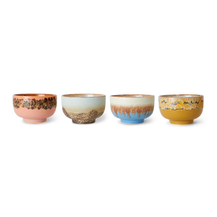 70s ceramics: noodle bowls seabreeze (set of 4)