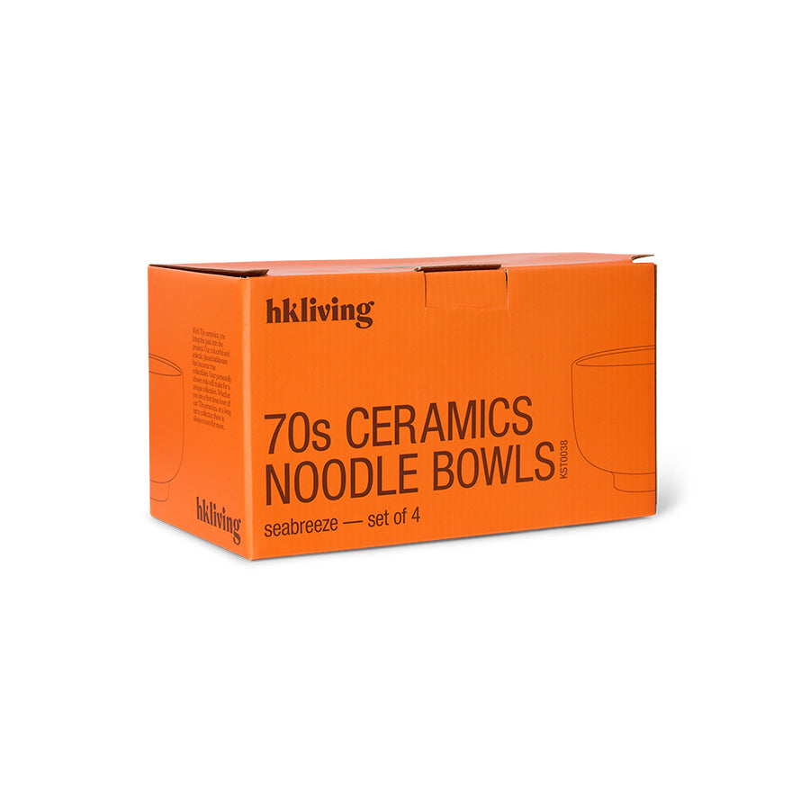 70s ceramics: noodle bowls seabreeze (set of 4)
