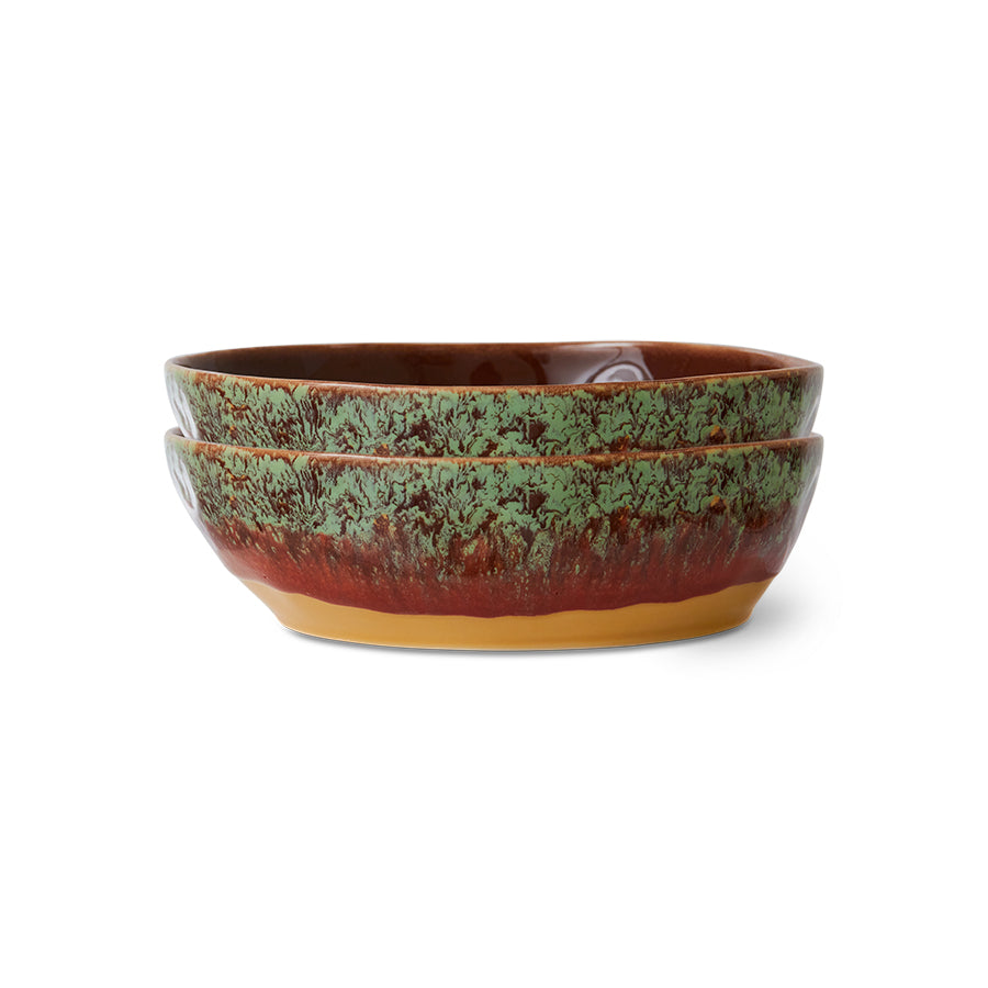 70s ceramics: pasta bowls cove (set of 2)