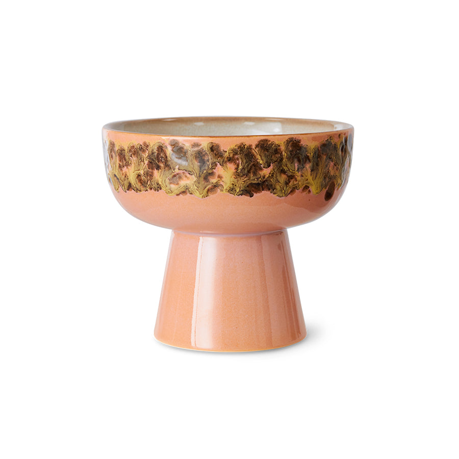 Ceramic bowl with a unique design on a white background