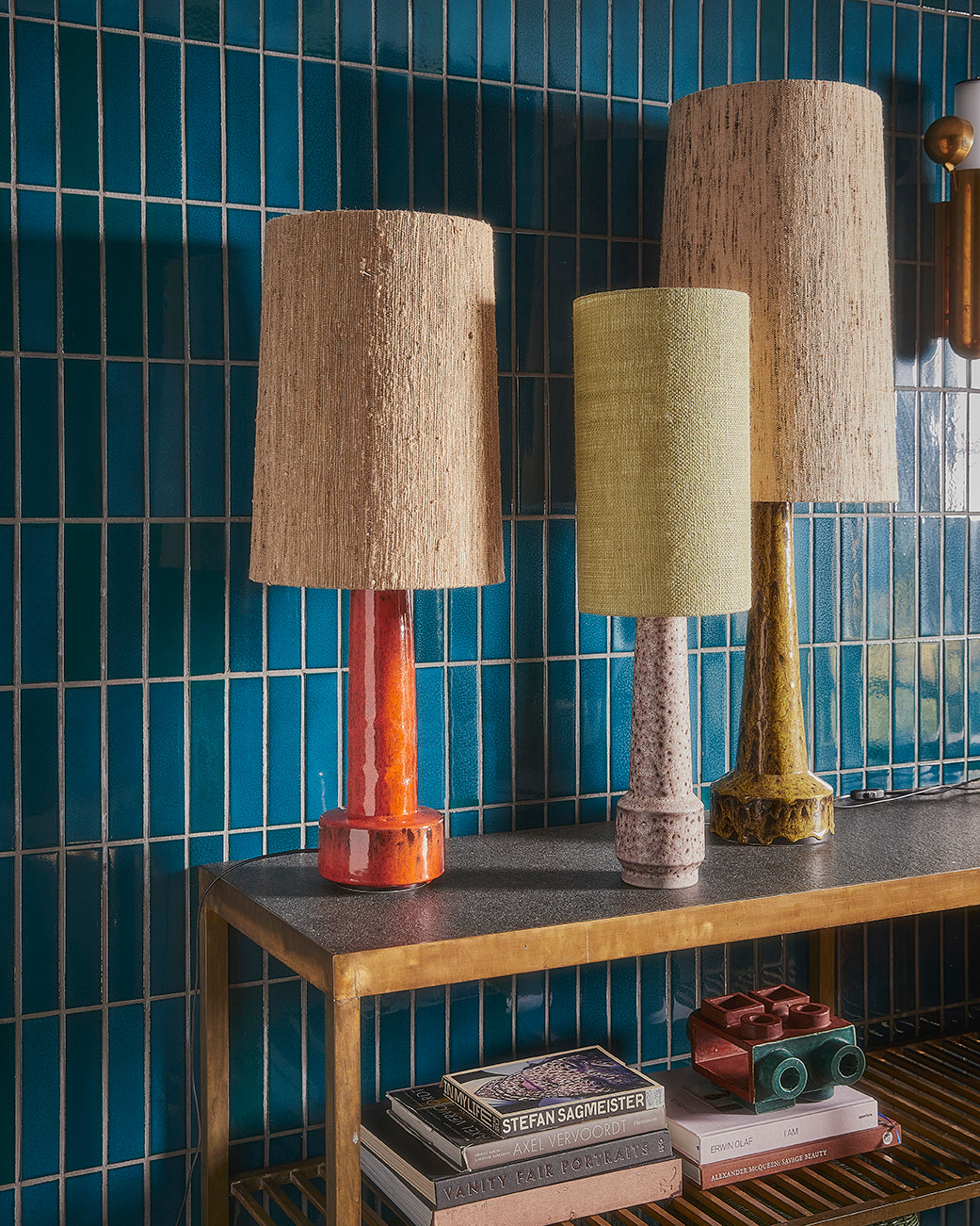Cone lamp shade silk natural (36x36cm)