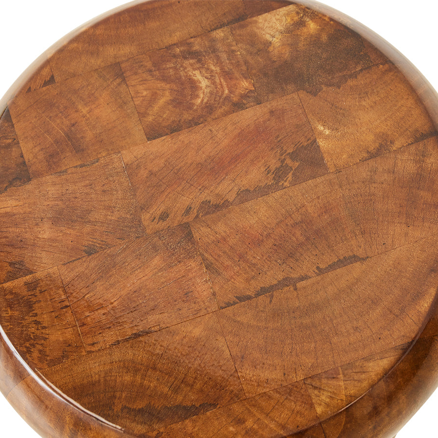 Wooden stool chestnut