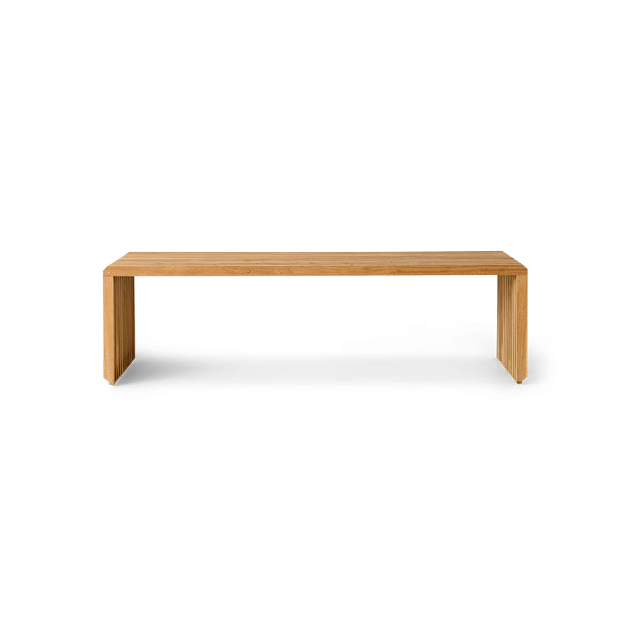 Wooden bench on a white background