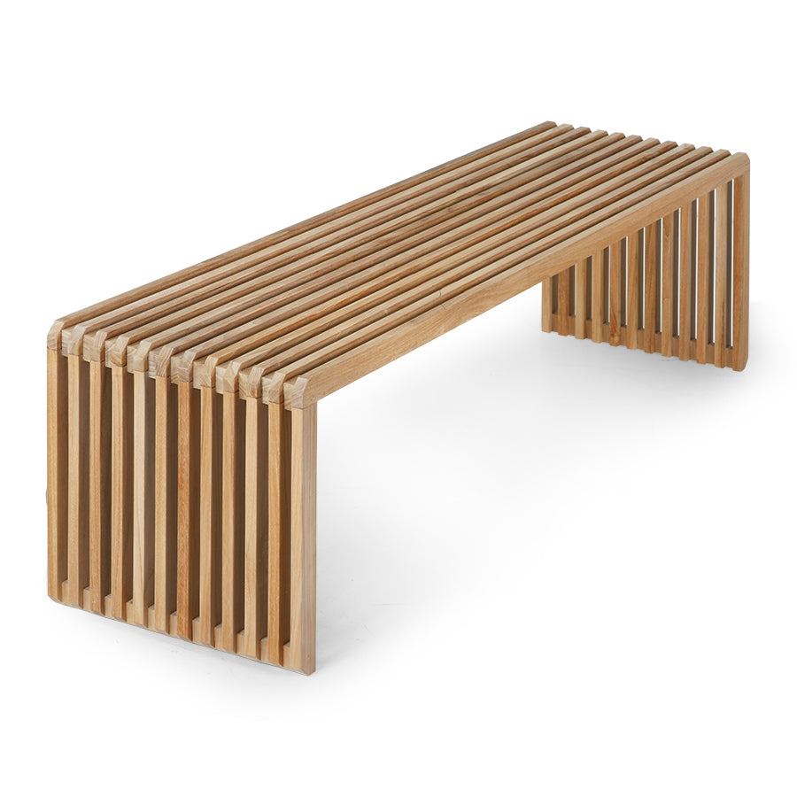 Slatted bench teak