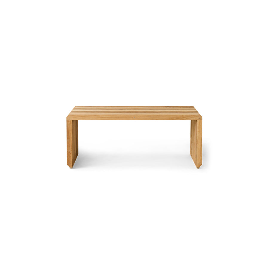 Slatted bench teak, 96x43 cm
