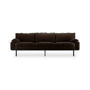 Brown retro sofa on a white background