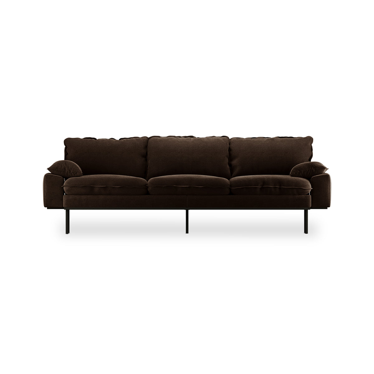 Brown retro sofa on a white background